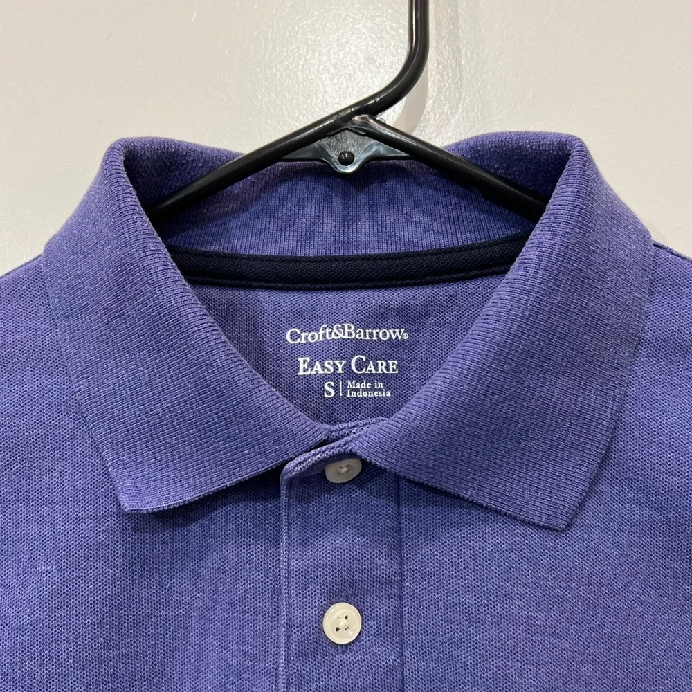 Croft & Barrow Easy Care Cotton/Poly Blend Classic Polo Shirt, Purple - Picture 7 of 8
